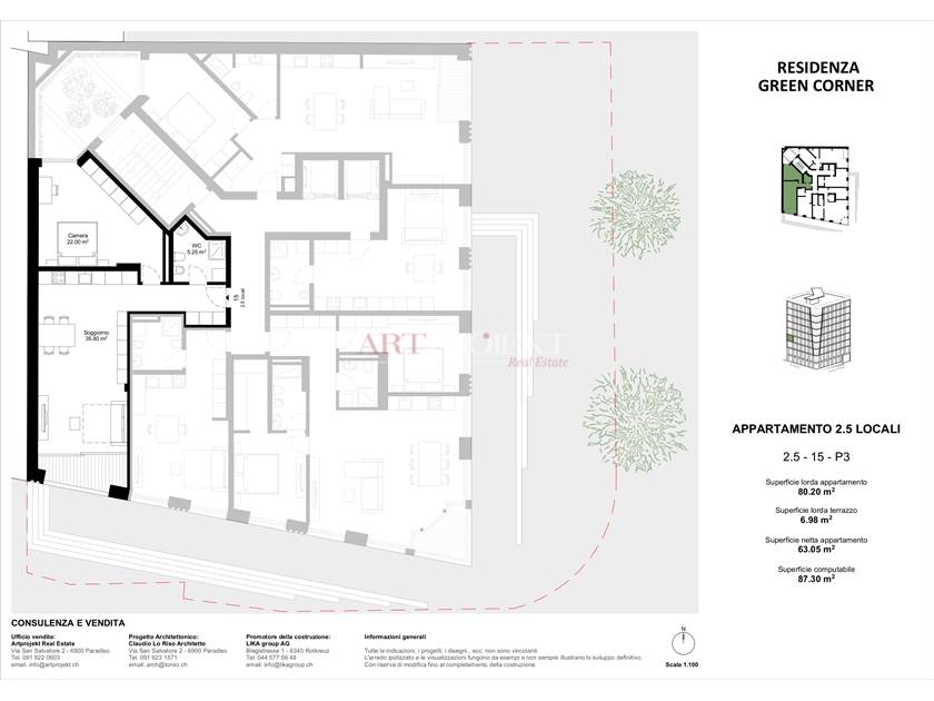 Charmante Wohnung im Herzen von Paradiso / ArtProjekt SA