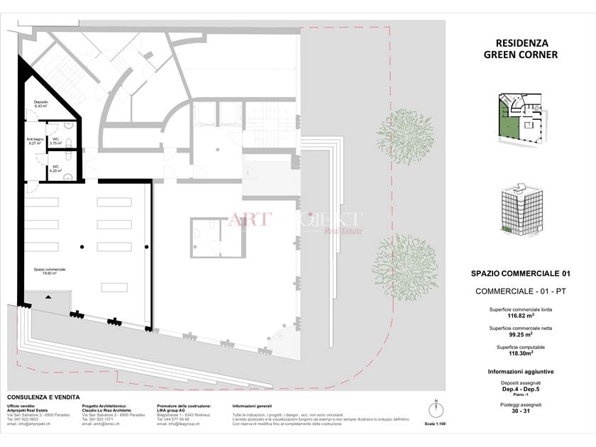 Zu vermieten: zwei neue Geschäftsräume – 7 raumhohe Schaufenster – hohe Sichtbarkeit / ArtProjekt SA