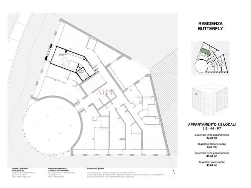 Moderne 1.5-Zimmer-Wohnung – Residenz Butterfly Paradiso | artprojekt / ArtProjekt SA